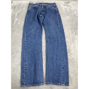 Levi's 501 Straight Fit Jeans Men's Size 32x32 Blue Button Fly